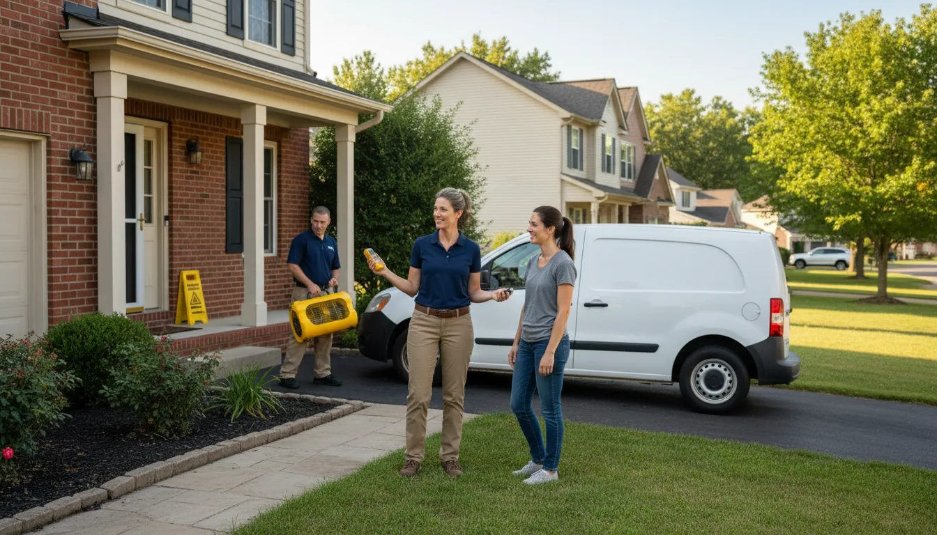 Residential water damage restoration in Portage Des Sioux, MO